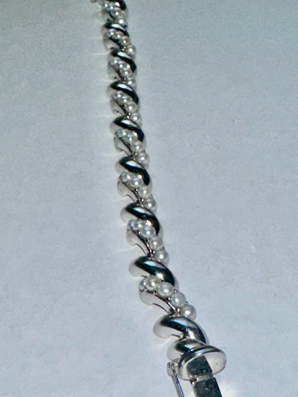 Silver San Marco with Fresh Water Pearls Bracelet